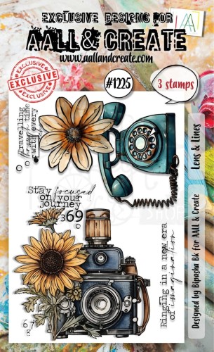 Stempel akrylowy Lens &amp; Lines 3 elementy AALL-TP-1225 AALL &amp; CREATE