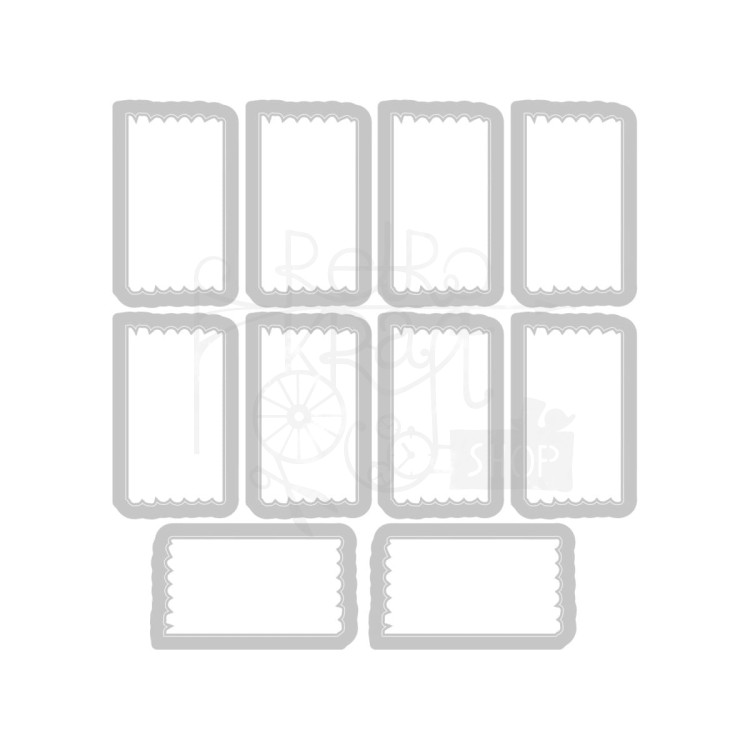 Zestaw wykrojników i stempli Tab Stamp Alpha by 49 and Market 70 elementów 666712 Sizzix