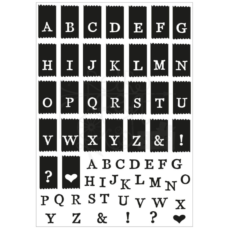 Zestaw wykrojników i stempli Tab Stamp Alpha by 49 and Market 70 elementów 666712 Sizzix