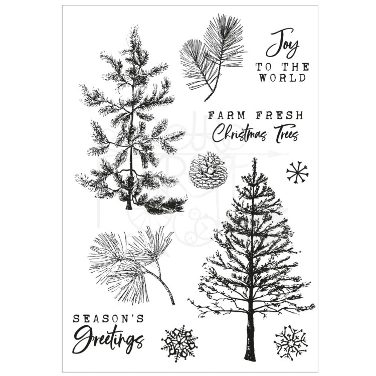 Zestaw wykrojników i stempli Pine Holidays by 49 and Market 21 elementów 666711 Sizzix