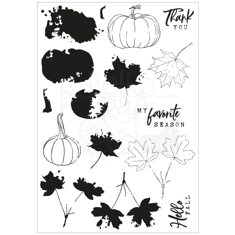 Zestaw wykrojników i stempli Pencil Line Harvest by 49 and Market 23 elementy 666709 Sizzix