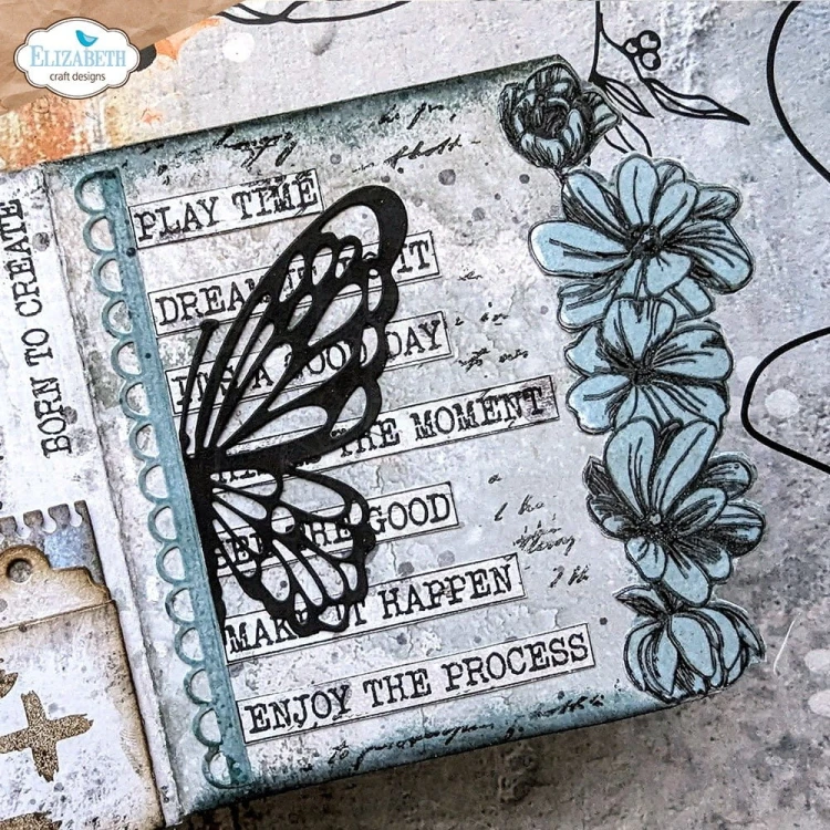 Stempel akrylowy Journal Phrases 03 38 elementów CS346 Elizabeth Craft Designs