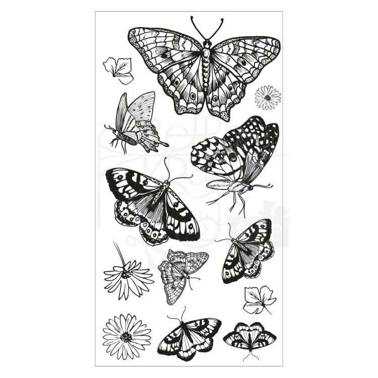 Stempel akrylowy Nature Butterflies by Lisa JonesMotyle 13 elementów 666642 Sizzix