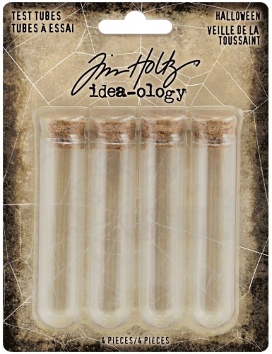 Ozdoby buteleczki Idea-Ology Test Tubes Halloween 4 sztuki TH94156 Tim Holtz