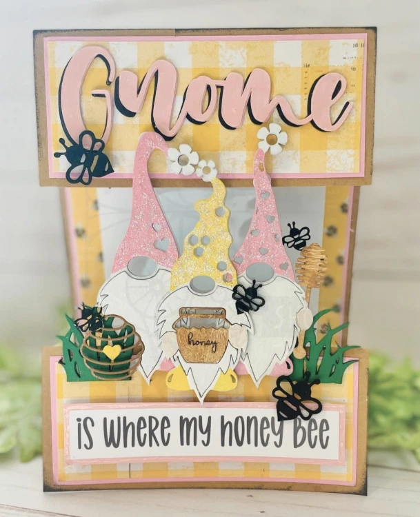 Dekory MDF Bee Gnomes - Skrzaty 3 sztuki 88792 Scrapaholics