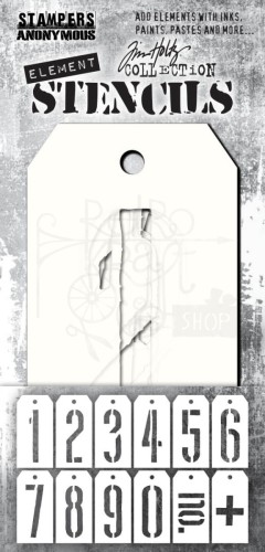 Zestaw szablonów Element - Mechnical by Tim Holtz 12 sztuk EST001 Stampers Anonymous