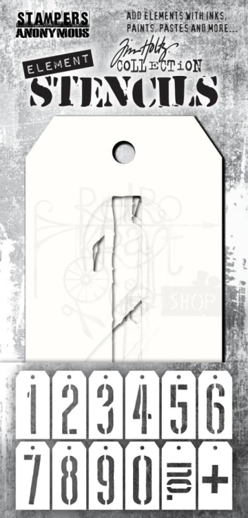 Zestaw szablonów Element - Mechnical by Tim Holtz 12 sztuk EST001 Stampers Anonymous