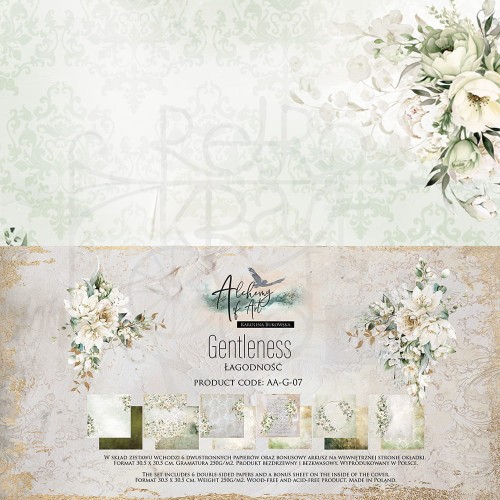 Zestaw papierów do scrapbookingu 30x30 Gentleness AA-G-07 Alchemy of Art
