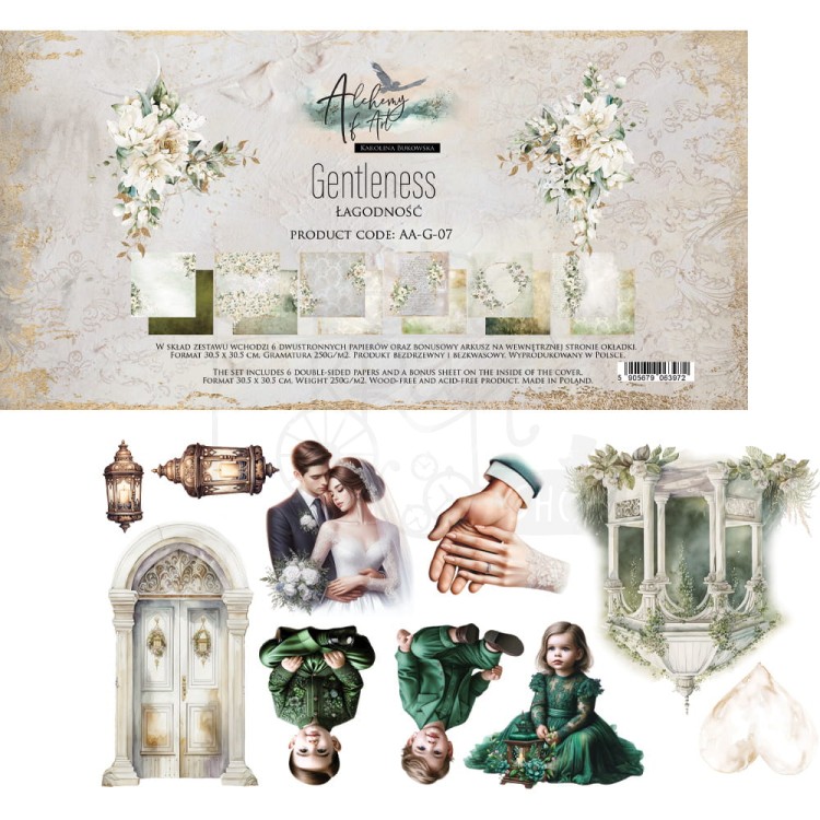 Zestaw papierów do scrapbookingu 30x30 Gentleness AA-G-07 Alchemy of Art