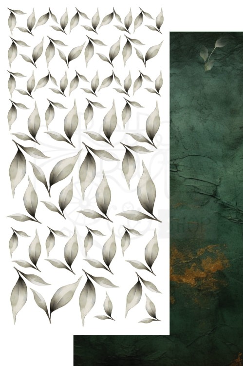 Zestaw papierów 15x30 dodatki do samodzielnego wycięcia Leaves Liście AA-LEAVES-01 Alchemy of Art