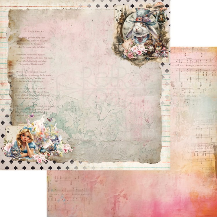 Zestaw papierów do scrapbookingu 20x20 Alice AA-ALICE-08 Alchemy of Art
