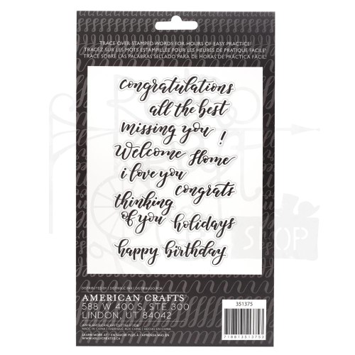 Stempel akrylowy Bouncy Sentiments Napisy 12 elementów 351375 American Crafts