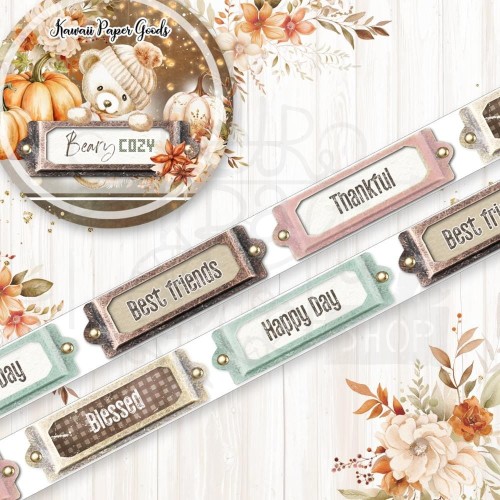 Taśma Washi Tape Beary Cozy 15mm x 5m MP-61479 Memory Place