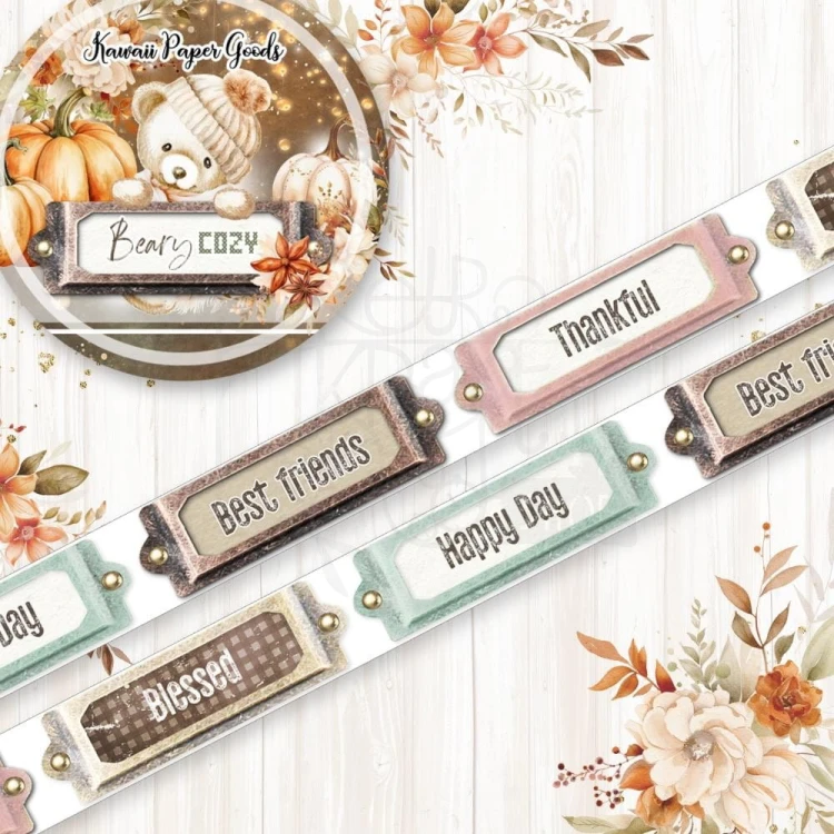 Taśma Washi Tape Beary Cozy 15mm x 5m MP-61479 Memory Place