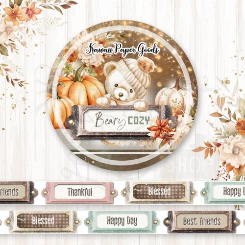 Taśma Washi Tape Beary Cozy 15mm x 5m MP-61479 Memory Place