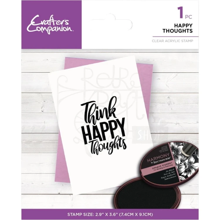 Stempel akrylowy Think Happy Thoughts CC-CA-ST-HATH Crafter's Companion