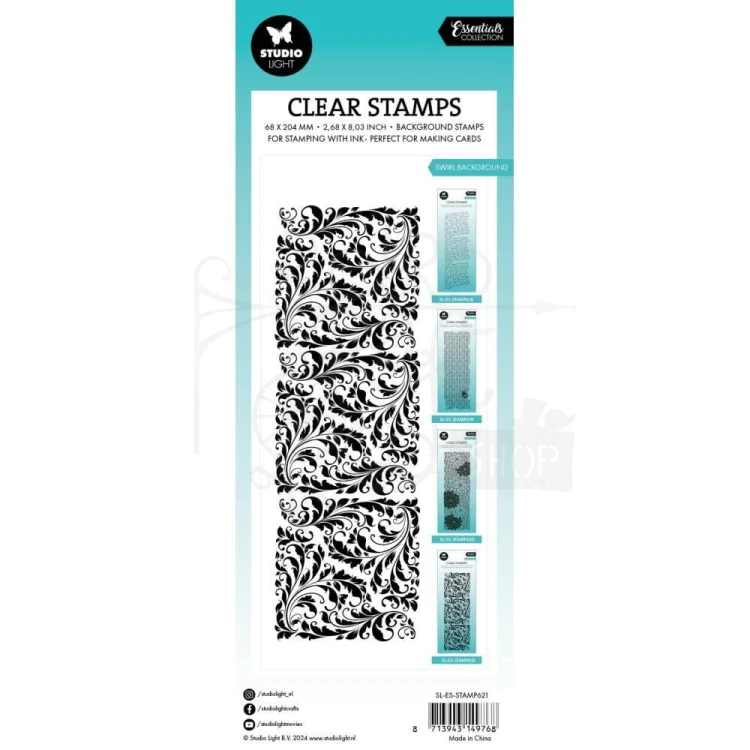 Stempel akrylowy Swirl Background Tło SL-ES-STAMP621 StudioLight
