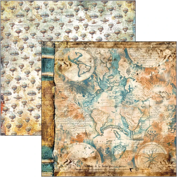 Zestaw papierów do scrapbookingu 20x20 Esprit de Voyage 12 arkuszy CBH082 Ciao Bella