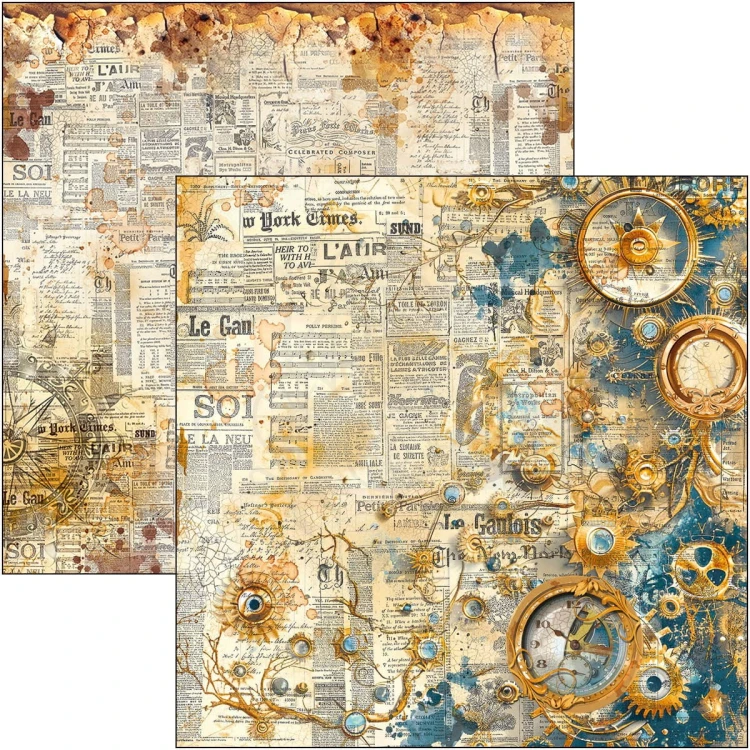 Zestaw papierów do scrapbookingu 20x20 Esprit de Voyage 12 arkuszy CBH082 Ciao Bella