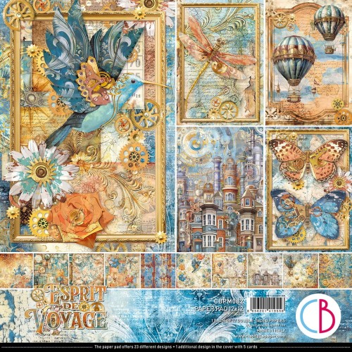 Zestaw papierów do scrapbookingu 30x30 Esprit de Voyage 12 arkuszy CBPM082 Ciao Bella