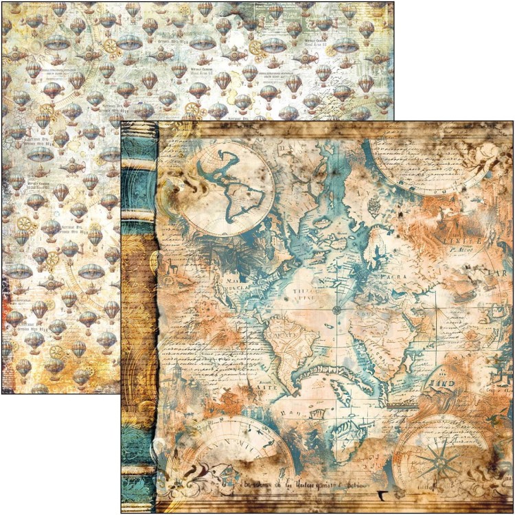 Zestaw papierów do scrapbookingu 30x30 Esprit de Voyage 12 arkuszy CBPM082 Ciao Bella