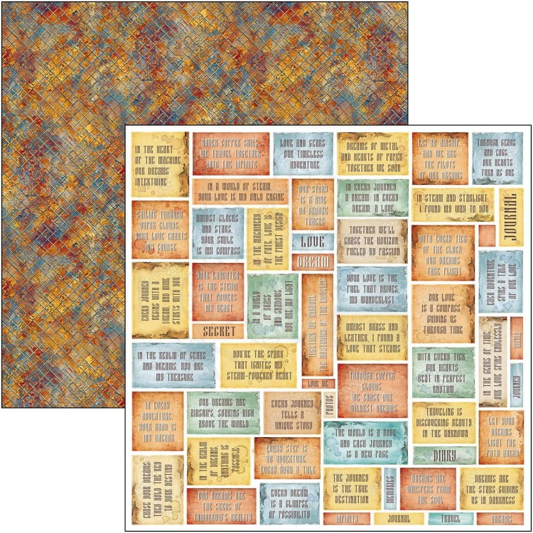 Zestaw papierów do scrapbookingu 30x30 Esprit de Voyage 12 arkuszy CBPM082 Ciao Bella