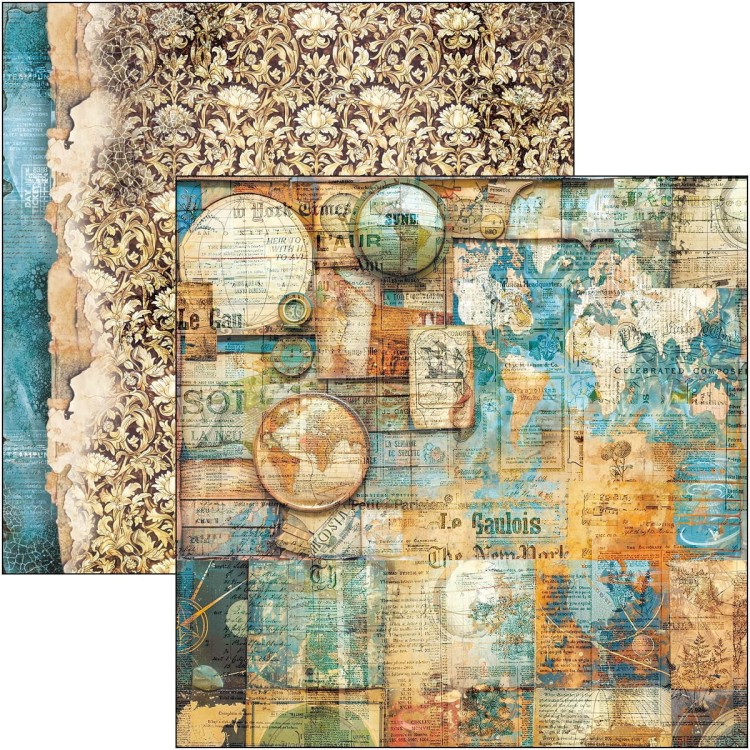 Zestaw papierów do scrapbookingu 30x30 Esprit de Voyage 12 arkuszy CBPM082 Ciao Bella