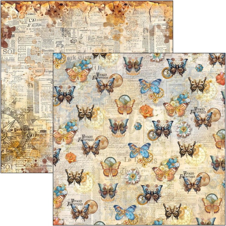 Zestaw papierów do scrapbookingu 30x30 Esprit de Voyage 12 arkuszy CBPM082 Ciao Bella