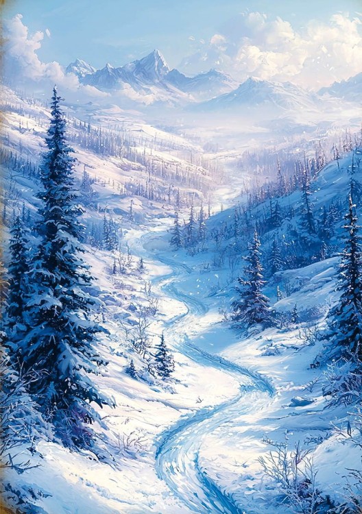 Zestaw papier ryżowych A5 Winter Wonderland 8 sztuk CBRS002 Ciao Bella
