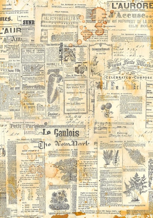 Zestaw papier ryżowych A5 Esprit de voyage 8 sztuk CBRS001 Ciao Bella