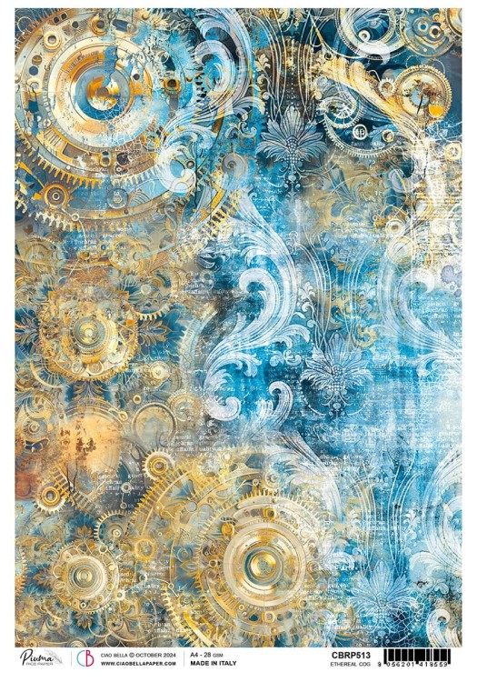 Papier ryżowy do decoupage A4 Ethereal cog CBRP513 Ciao Bella