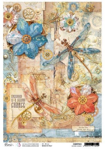 Papier ryżowy do decoupage A4 Second chance CBRP503 Ciao Bella