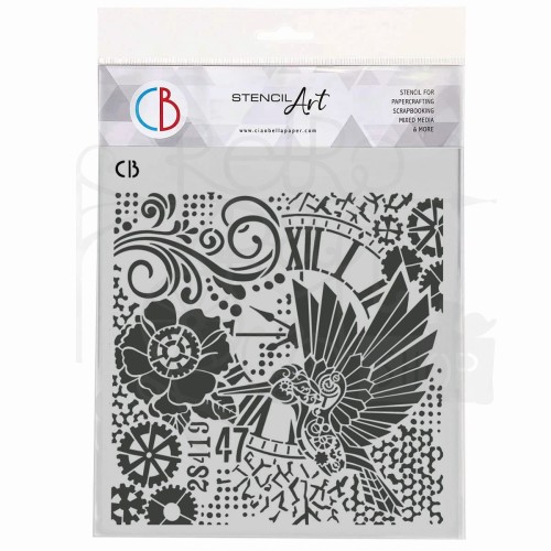 Szablon maska 20x20cm Clockwork Whimsy MS8-059 Ciao Bella
