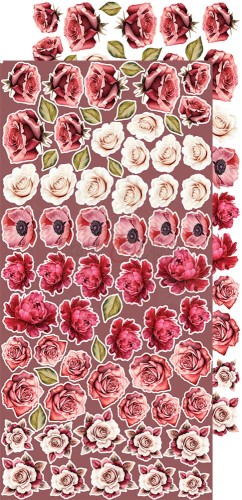 Zestaw dodatków 15x30 Savor The Moment Flowers CC-C70-STM-11 Craft O'Clock