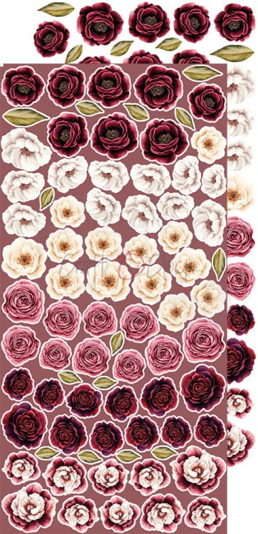 Zestaw dodatków 15x30 Savor The Moment Flowers CC-C70-STM-11 Craft O'Clock