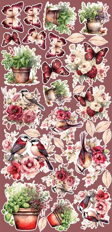 Zestaw dodatków 15x30 Savor The Moment Flowers CC-C70-STM-11 Craft O'Clock