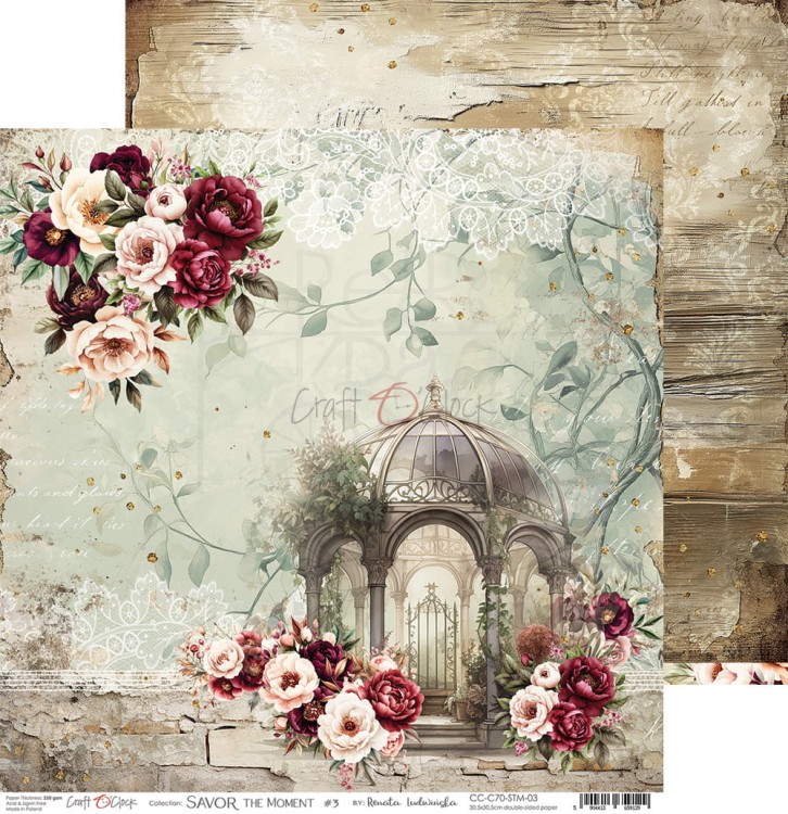 Zestaw papierów do scrapbookingu 30x30 Savor The Moment CC-C70-STM-00 Craft O'Clock