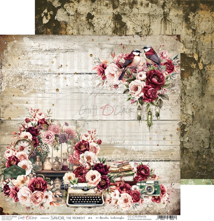 Zestaw papierów do scrapbookingu 30x30 Savor The Moment CC-C70-STM-00 Craft O'Clock