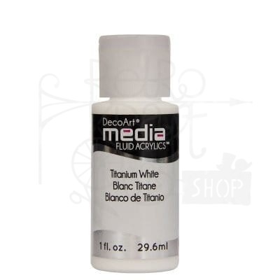 Fluid Acrylics płynny pigment polimerowo - akrylowy Titanium White DMFA39 DecoArt