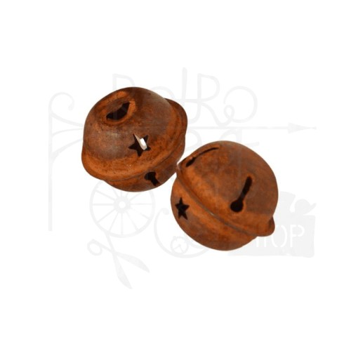 Dzwoneczek metalowy zawieszka na choinkę rdza 3cm