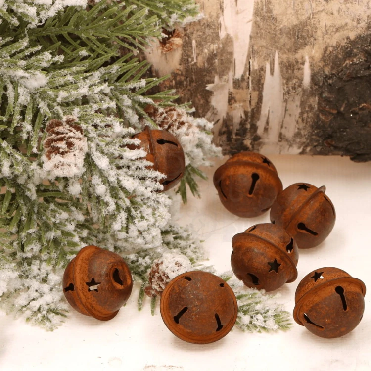 Dzwoneczek metalowy zawieszka na choinkę rdza 3cm