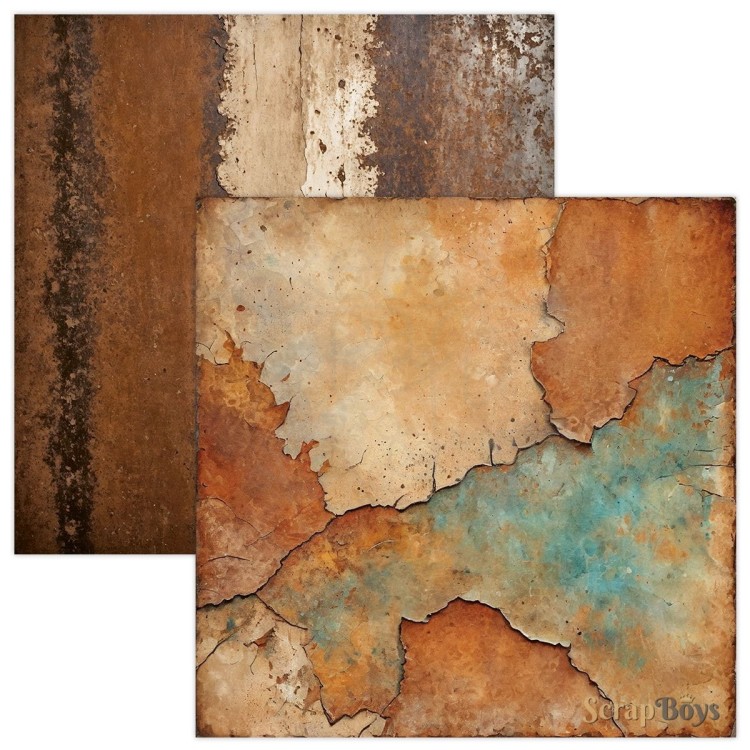Zestaw papierów do scrapbookingu 30x30 Rusty Pack 08 ScrapBoys