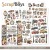 Zestaw papierów 15x15 z elementami do wycięcia Pop Up Paper Pad Men's World ScrapBoys