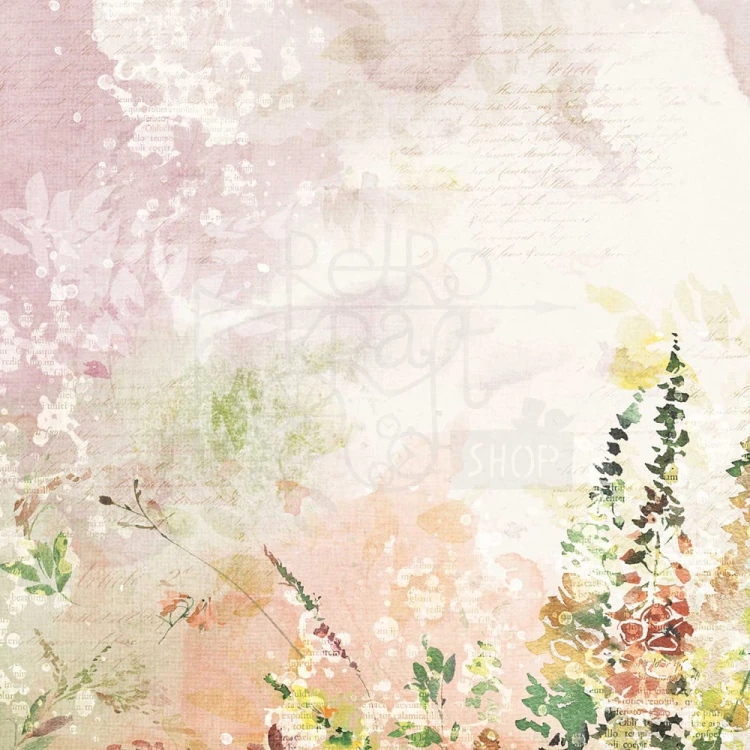 Papier do scrapbookingu 30x30 ARToptions Plum Grove Flowerscape APG-38671 49 and Market