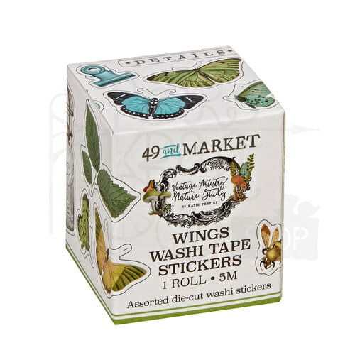 Taśma washi z naklejkami Nature Study Wings NS-23237 49 and Market