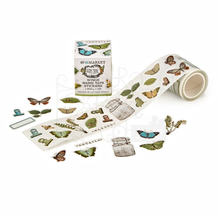 Taśma washi z naklejkami Nature Study Wings NS-23237 49 and Market