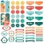 Ozdoby tekturowe die-cuts ARToptions Alena - Chipboard Set 61 sztuk AA-37353 49 and Market