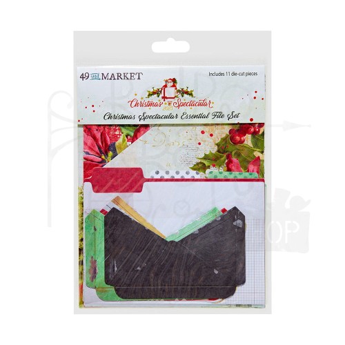 Ozdoby papierowe teczki i kieszonki Christmas Spectacular Collection - File Essentials 11 elementów CS23-24418 49 and Market