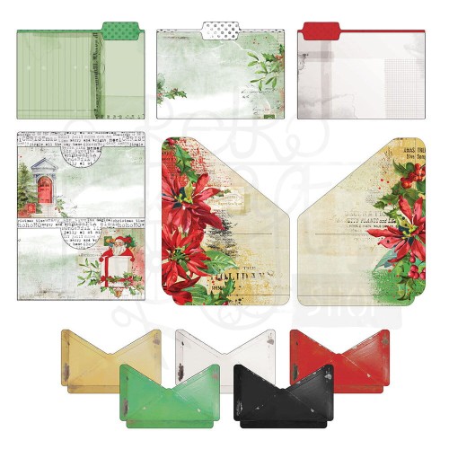 Ozdoby papierowe teczki i kieszonki Christmas Spectacular Collection - File Essentials 11 elementów CS23-24418 49 and Market