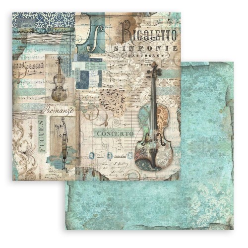 Zestaw papierów do scrapbookingu 20x20 Music SBBS118 Stamperia
